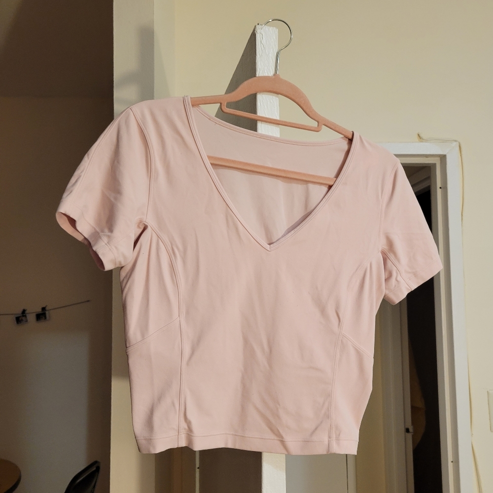 Lululemon Align t-shirt, soft pink size 10